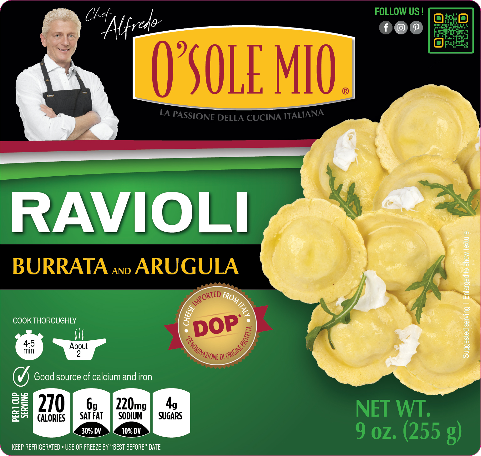 11105_Etq_Front_RAVIOLI BURRATA & ARUGULA 9oz USA_FINAL