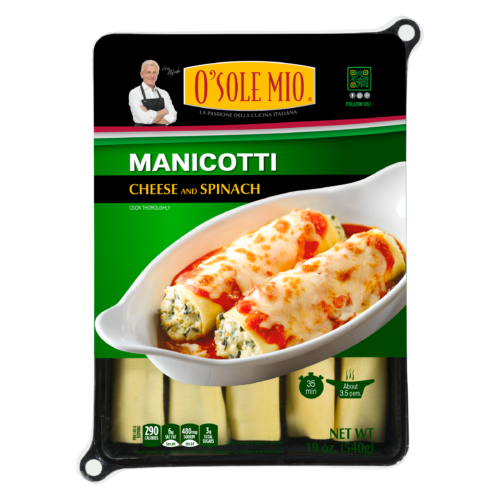 MANICOTTI CHEESE & SPINACH